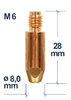 Stromdüse E-Cu 8mm, M6x28 ø1,0