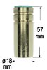 Gasdüse MHS 25/352 zylindrisch ID 18mm steckbar