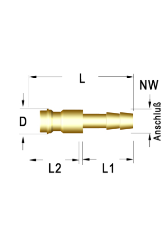 Kupplungsstecker NW 5,0/4mm Tülle MS