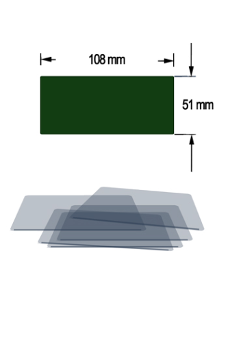 Schweißschutzglas DIN A11, 51x108mm