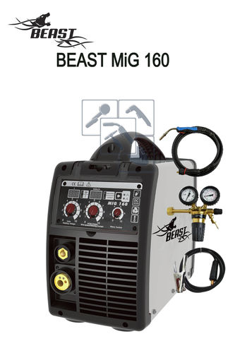 MIG-MAG Schweißinverter Beast MIG 160 mit Zubehör