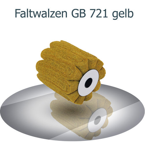 Faltwalzen GB 721 gelb Ø 100mm × Breite 100mm × 19mm Bohrung (Korn 180-240)