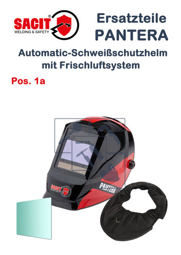 Helmschale + Vorsatzscheibe Außen + Profilschütz f. SACIT PANTERA Frischluftsystem